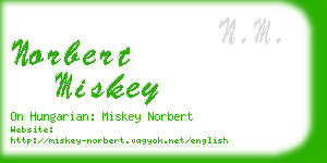 norbert miskey business card